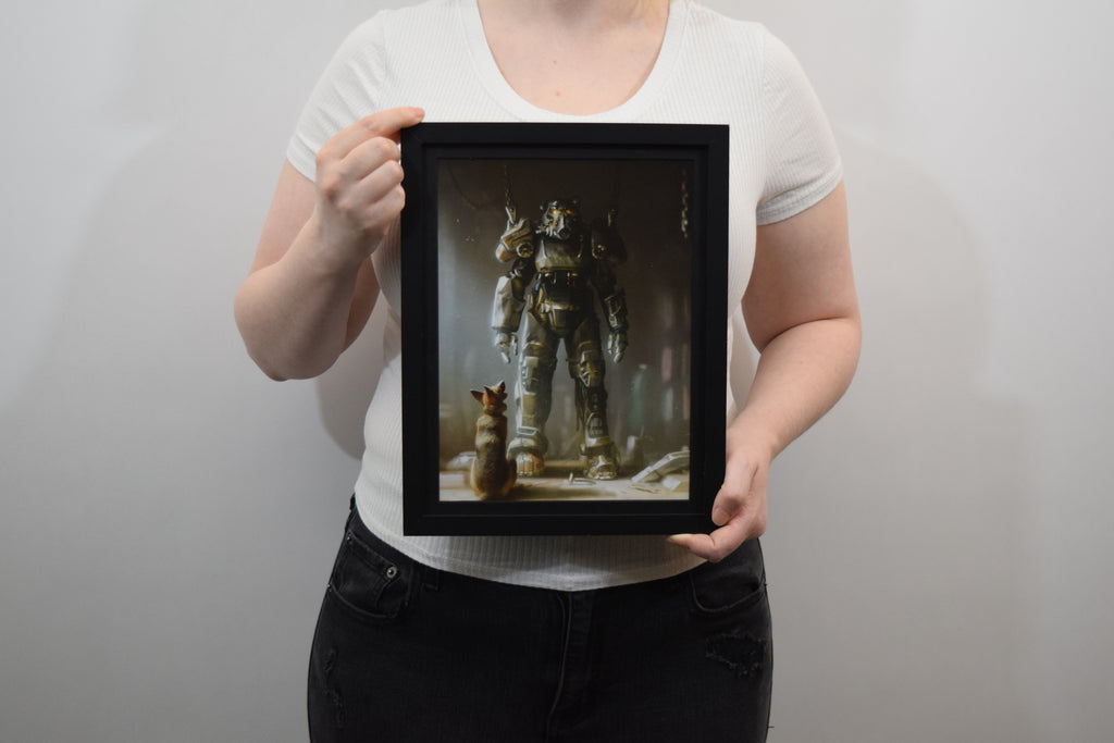 Fallout 4 T-60 Power Armor Wall Art (Framed Poster)