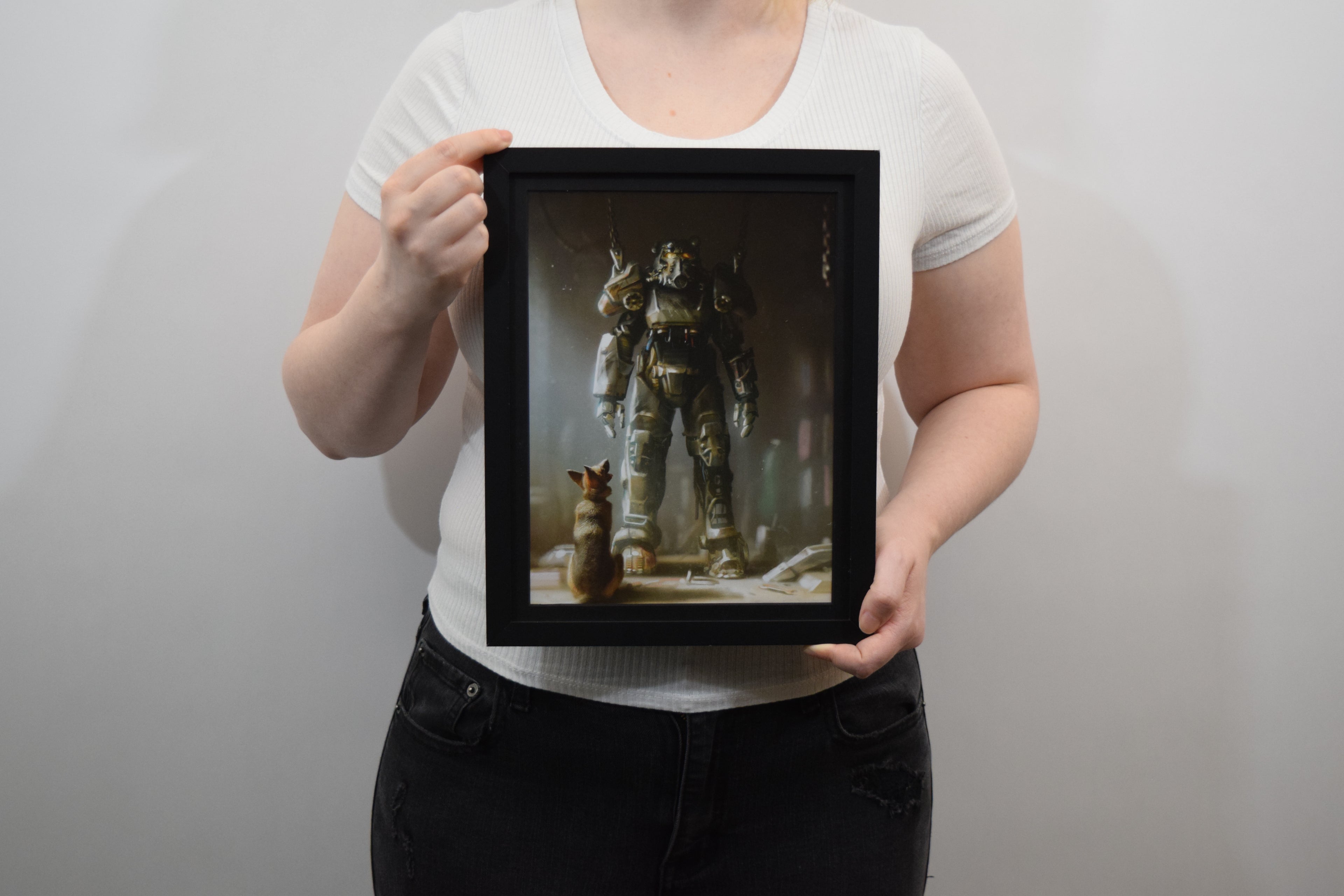Fallout 4 T-60 Power Armor Wall Art (Framed Poster)